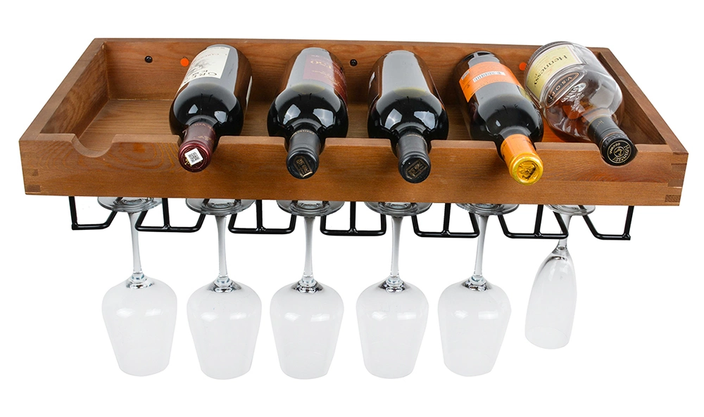 Modern Decorative Wall Mounted Wooden Wine Racks and Wine Bottle Storage Racks