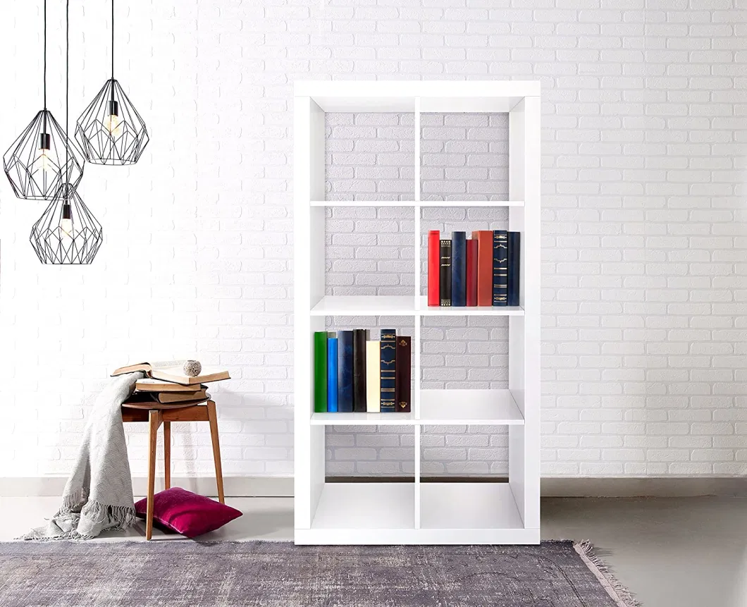 Bookcase Free Standing Decorative Storage Shelving Display Shelf and Room Divider 5-Tier Wooden Bookshelf