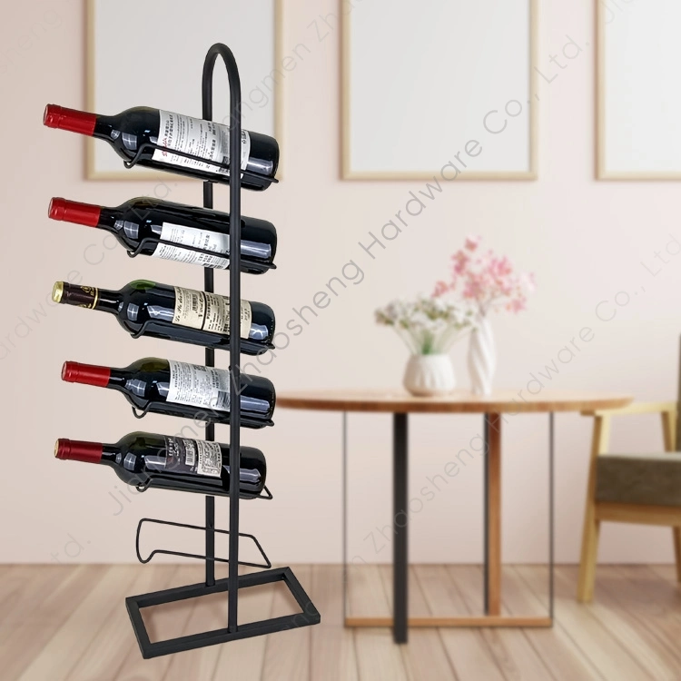 Metal Free Standing Floor Decorative 6 Bottle Wine Display Rack Holder Wine Racks