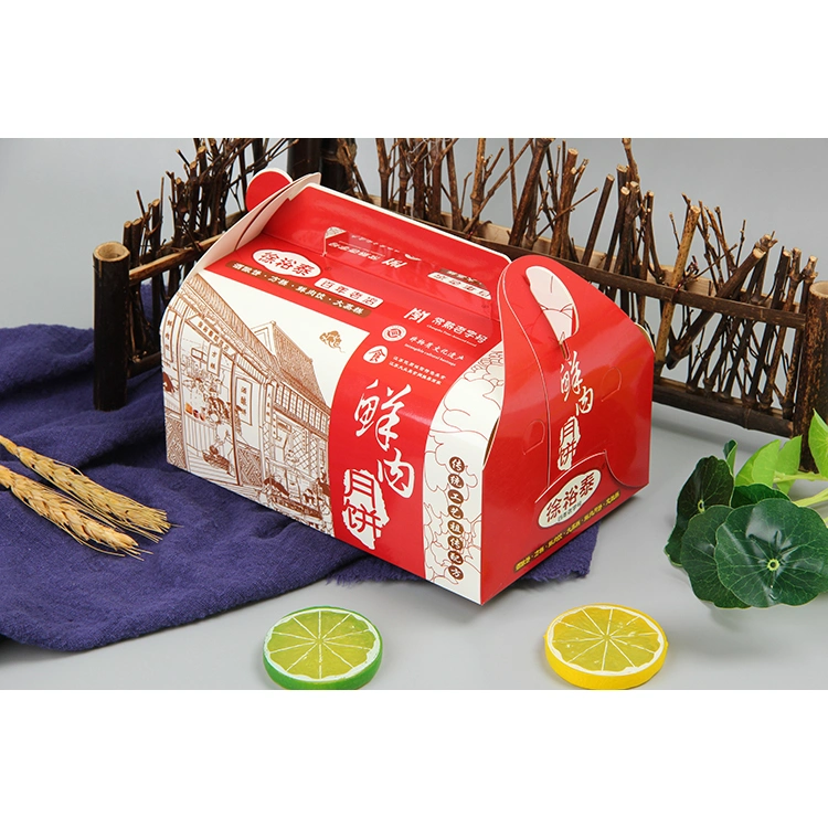 Make Paper Snack Food Cartons for Take out Wholesale Custom Logo Printed Hamburger Box