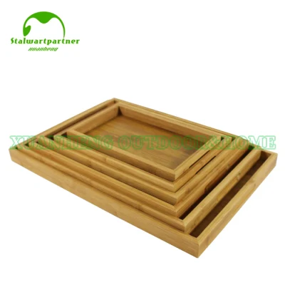 Bamboo Serving Trays with Handle