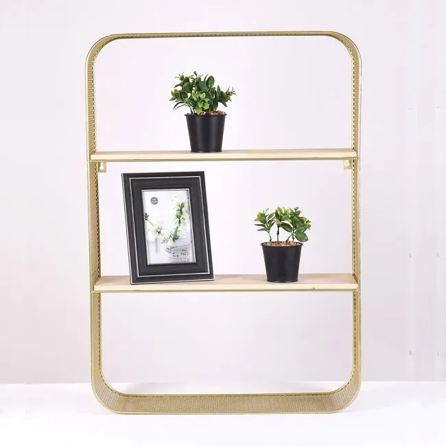 Metal Suitcase Wall Shelf Storage Rack Floating Decorative Shelf