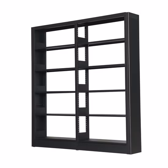 Modern Antique Design 4 Tier Metal Bookcase Folding Decorative Industrial Library Bookshelf Double Side Bibliotheque