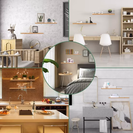 Bamboo Decorative Shelf Book Shelf